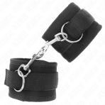 KINK - NYLON BIND HOOKLOOP WRIST RESTRAINTS BLACK MODEL 2 ADJUSTABLE 18-35 CM X 6 CM - imagine 2