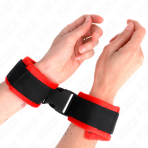 KINK - NYLON BIND HOOKLOOP WRIST RESTRAINTS BLACK MODEL 1 AJDUSTABLE 25-35 CM X 6 CM - imagine 4