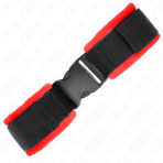 KINK - NYLON BIND HOOKLOOP WRIST RESTRAINTS BLACK MODEL 1 AJDUSTABLE 25-35 CM X 6 CM - imagine 2