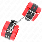 KINK - WRIST RESTRAINTS RED WITH BLACK BELT ADJUSTABLE 17-28 CM X 6 CM - imagine 2