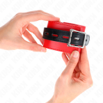 KINK - WRIST RESTRAINTS RED WITH BLACK BELT ADJUSTABLE 17-28 CM X 6 CM - imagine 3