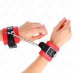 KINK - WRIST RESTRAINTS RED WITH BLACK BELT ADJUSTABLE 17-28 CM X 6 CM - imagine 4