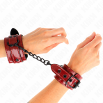 KINK - DARK RED WRIST CUFFS 23 X 5 CM - imagine 4