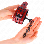 KINK - DARK RED WRIST CUFFS 23 X 5 CM - imagine 3