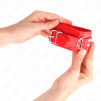 KINK - SIMPLE WRIST RESTRAINTS RED ADJUSTABLE 20-23 CM X 5.5 CM - imagine 3