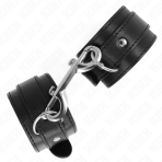 KINK - WRIST RESTRAINTS-SINGLE RIVET ROW BLACK ADJUSTABLE 17-28 CM X 5 CM - imagine 2