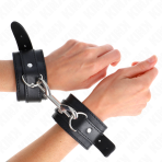 KINK - WRIST RESTRAINTS-SINGLE RIVET ROW BLACK ADJUSTABLE 17-28 CM X 5 CM - imagine 4
