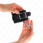 KINK - WRIST RESTRAINTS-SINGLE RIVET ROW BLACK ADJUSTABLE 17-28 CM X 5 CM - imagine 3
