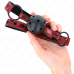 KINK - SHINY LEATHERETTE BALL 4.5 CM GAG 63.5 X 2 CM ADJUSTABLE 41 X 59 CM - imagine 4