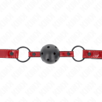 KINK - SHINY LEATHERETTE BALL 4.5 CM GAG 63.5 X 2 CM ADJUSTABLE 41 X 59 CM - imagine 3