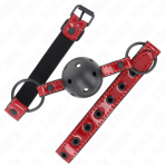 KINK - SHINY LEATHERETTE BALL 4.5 CM GAG 63.5 X 2 CM ADJUSTABLE 41 X 59 CM - imagine 2