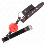 KINK - HOLLOW HARD RED BALL GAG MODEL 2 65 x 2.5 CM - imagine 2