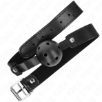 KINK - BLACK BREATHABLE BALL 4.5 CM GAG 65 x 2.5 CM - imagine 2