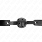 KINK - BLACK BREATHABLE BALL 4.5 CM GAG 65 x 2.5 CM - imagine 3
