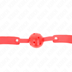 KINK - RED BREATHABLE BALL 4.5 CM GAG 65 x 2.5 CM - imagine 4
