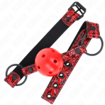 KINK - DIAMOND PATTERN BALL 4.5 CM GAG MODEL 1 64.5 CM ADJUSTABLE 42-60 CM - imagine 2