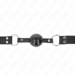 KINK - SOFT AND SOLID BALL 4 CM GAG WITH LEATHERETTE STRAP 62 x 2.5 CM ADJUSTABLE 42-58 CM - imagine 3