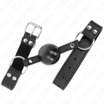 KINK - SOFT AND SOLID BALL 4 CM GAG WITH LEATHERETTE STRAP 62 x 2.5 CM ADJUSTABLE 42-58 CM - imagine 2