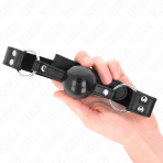 KINK - SOFT AND SOLID BALL 4 CM GAG WITH LEATHERETTE STRAP 62 x 2.5 CM ADJUSTABLE 42-58 CM - imagine 4