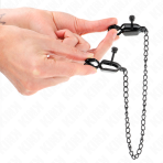 KINK - FLAT CHAIN NIPPLE CLAMPS BLACK 30 CM - imagine 2