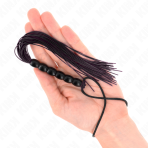 KINK - MINI SILICONE WHIP WITH 6 BLACK BEADS 26 CM - imagine 3
