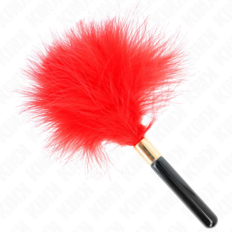 img_190448_7a709f2fae63ca85e64bb9e1b82607c7_1.png KINK - RED GOLD METAL TICKLE FEATHERS 18 CM - imagine 1