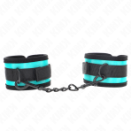 KINK - HOOK AND LOOP NYLON BIND WRIST RESTRAINTS BLACK-BLUE ADJUSTABLE 18-32 CM X 5 CM