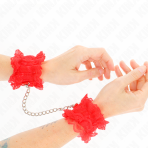 KINK - LACE ELASTIC WRIST RESTRAINTS RED - imagine 3