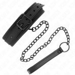 KINK - NEOPRENE BONDAGE COLLAR MODEL 1 WITH BELT 78 CM ADJUSTABLE 37.5 X 49.5 CM - imagine 5