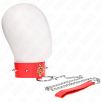 KINK - RED DIAMOND NECKLACE WITH BELT 65 CM AJDUSTABLE 35-51 CM X 7 CM - imagine 2