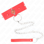 KINK - RED DIAMOND NECKLACE WITH BELT 65 CM AJDUSTABLE 35-51 CM X 7 CM - imagine 4