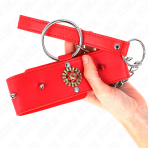 KINK - RED DIAMOND NECKLACE WITH BELT 65 CM AJDUSTABLE 35-51 CM X 7 CM - imagine 5