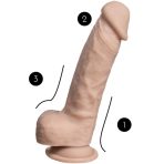 SILEXD - MODEL 1 REAL SKIN REALISTIC PENIS THERMO REACTIVE 17.8 CM FLESH - imagine 5