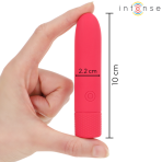 INTENSE - SYMONE USB RECHARGEABLE VIBRATING BULLET 8 VIBRATIONS RED 10 X 2.2 CM - imagine 4