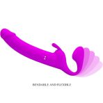PRETTY LOVE - ZANINI STRAPLESS STRAP-ON 10 VIBRATIONS PURPLE - imagine 5