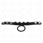 KINK - LEATHER PENIS RING 3.5 CM WITH PRESSURE CLOSURE 23 X 2 CM - imagine 3