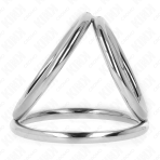 KINK - TRIPLE CHROME METAL PENIS RING 3.2 CM TO 4.5 CM - imagine 4