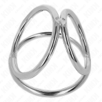 KINK - TRIPLE CHROME METAL PENIS RING 3.2 CM TO 4.5 CM - imagine 5