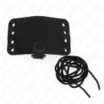 KINK - LEATHER PENIS RING WITH LACE CLOSURE AND LACES - imagine 3
