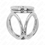 KINK - TRIPLE CHROME METAL PENIS RING 3.8 CM TO 5 CM MODEL 1 - imagine 4