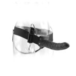 FETISH FANTASY SERIES - 19 CM VIBRATING HOLLOW STRAP-ON BLACK - imagine 2