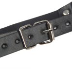 SUBBLIME - 953720 BONDAGE LEATHER STRAP BREAST CLAMPS BLACK ONE SIZE - imagine 4