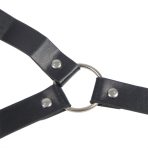 SUBBLIME - 953720 BONDAGE LEATHER STRAP BREAST CLAMPS BLACK ONE SIZE - imagine 3