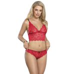 SUBBLIME - 953904 SILK AND LACE NIGHTGOWN + PANTIES RED L/XL - imagine 4