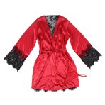 SUBBLIME - 954024 LACE SHEER BACK CAMISOLE + THONG RED/BLACK L/XL - imagine 4