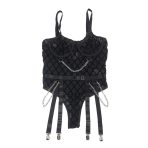 SUBBLIME - 9542277 BODY WITH CHAINS + GARTER BELT BLACK L/XL - imagine 5