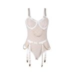 SUBBLIME - 954284 BODY WITH CHAINS + GARTER BELT WHITE S/M - imagine 5