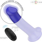 INTENSE - VICTORIA VIBRATOR WITH SUCTION CUP 10 VIBRATIONS DARK BLUE REMOTE CONTROL - imagine 3