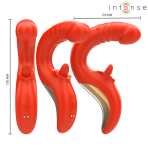 INTENSE - PAULINA VIBRATOR AND STIMULATOR IN U SHAPE RED - imagine 3