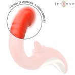 INTENSE - PAULINA VIBRATOR AND STIMULATOR IN U SHAPE RED - imagine 5